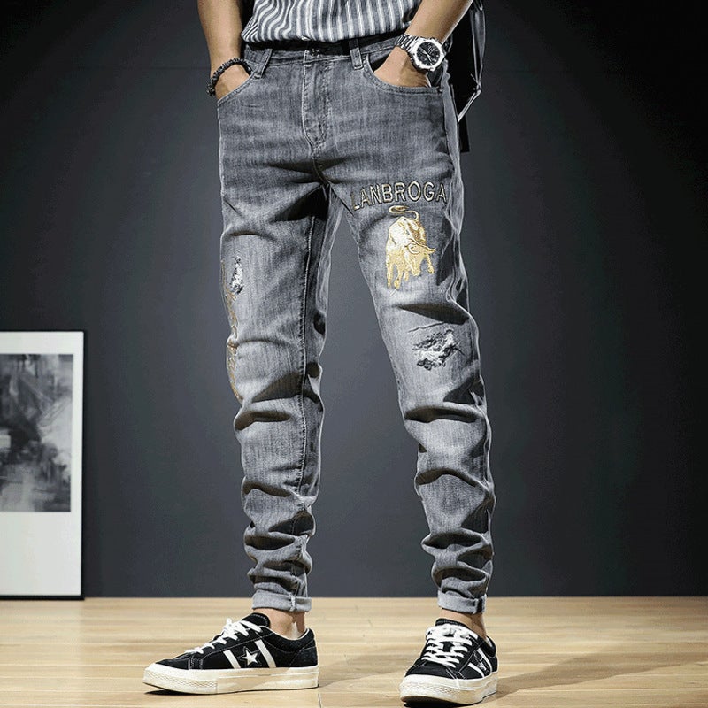Unisex Classic Denim Jeans Loose Fit Daily Outdoor Wear - Image 3
