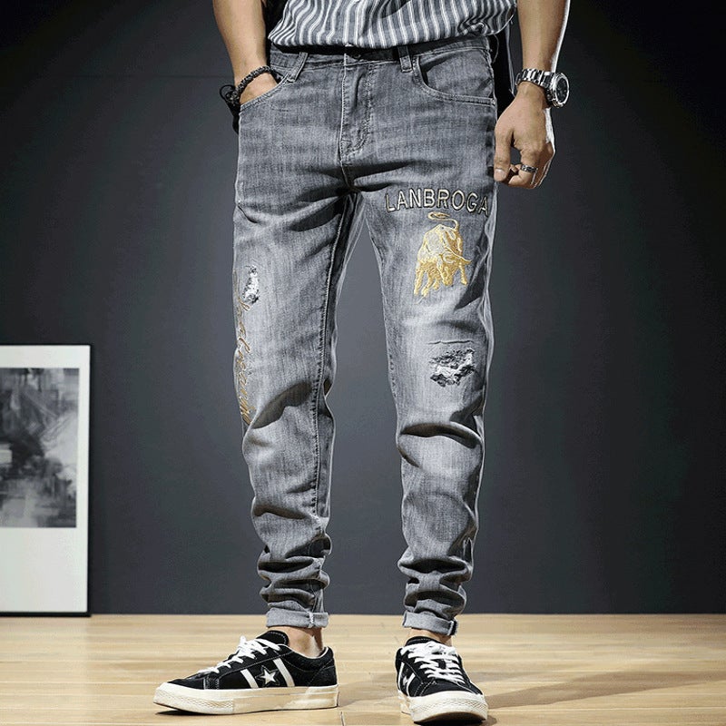Unisex Classic Denim Jeans Loose Fit Daily Outdoor Wear - Image 4