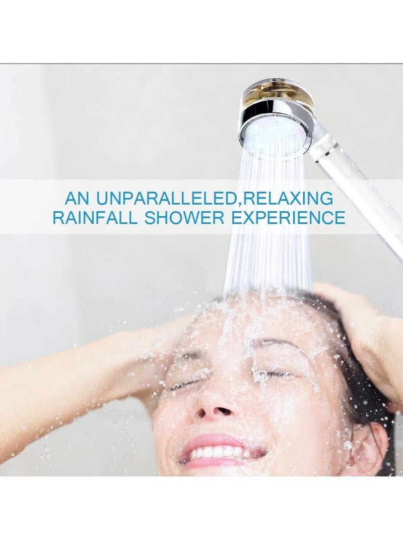 LED Shower Head With Filter, High Pressure Rain Jet, Skin Care handheld head, 7 Color Changing Lights - Image 3