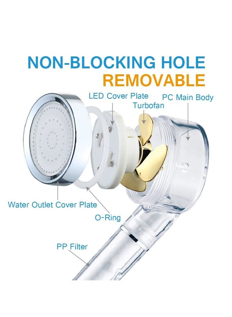 LED Shower Head With Filter, High Pressure Rain Jet, Skin Care handheld head, 7 Color Changing Lights - Image 4