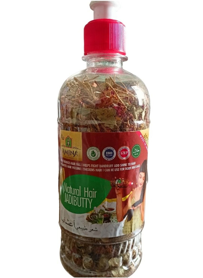 Amina - Jadibutti Ayurvedic Hair Growth Oil Organic With Natural Herbs 500 ml Capacity - Image 1