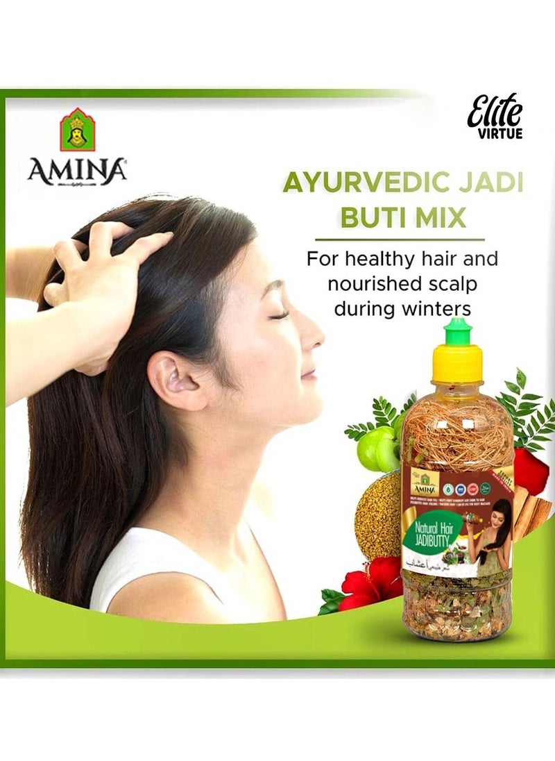 Amina - Jadibutti Ayurvedic Hair Growth Oil Organic With Natural Herbs 500 ml Capacity - Image 1