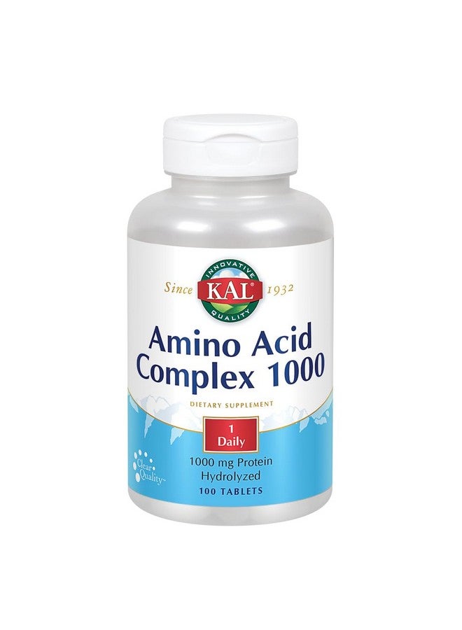 KAL Amino Acid Complex Tablets, 1000 mg, 100 Count - Image 1