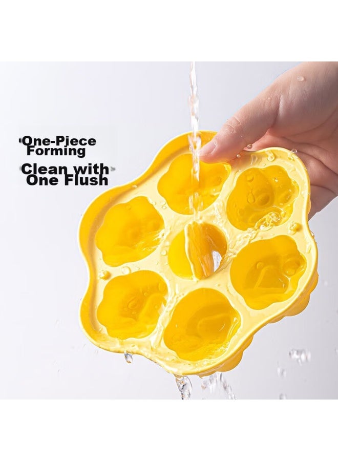 Cookss Baby Food Steamed Cake Mold, Homemade Infant Steamed Cake Mold, Home Diy Baking Silicone Mold, Lemon Yellow - Image 3