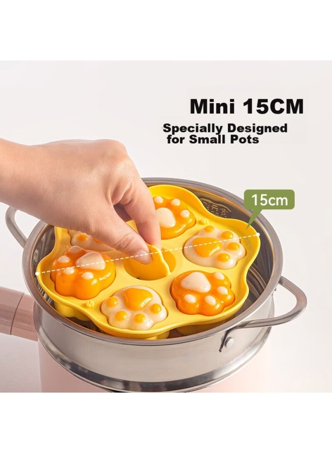 Cookss Baby Food Steamed Cake Mold, Homemade Infant Steamed Cake Mold, Home Diy Baking Silicone Mold, Lemon Yellow - Image 4