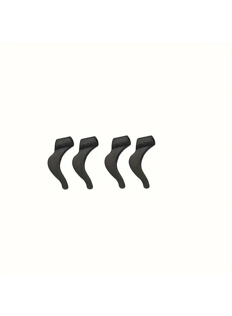 QUALITY 10 Pcs Soft Silicone Eyeglass Retainers | Anti-Slip Ear Hooks for Sports, Kids & Work | Secure Temple Tip Grips Black - Image 3