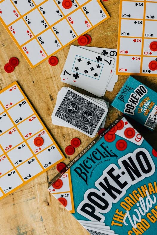 Bicycle Pokeno Playing Card Game Pack (Includes 1 Deck, Scorecards, and Chips) - Image 5