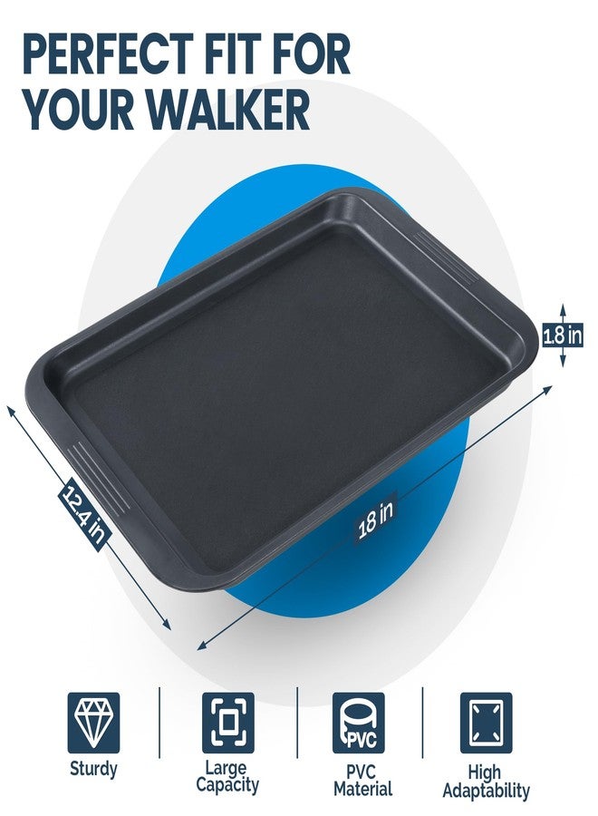 PLANET WALK Mobility Rollator Tray Accessory for Walkers and Rollators, Tool-Free Assembly, Multipurpose Tray for Eating, Crafts, Laptop - Image 2