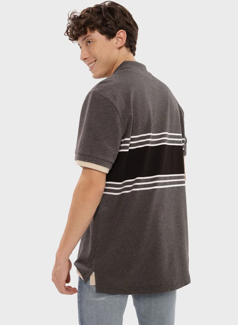 American Eagle Striped Polo