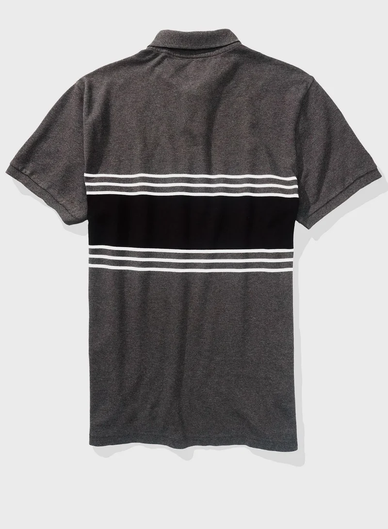 American Eagle Striped Polo