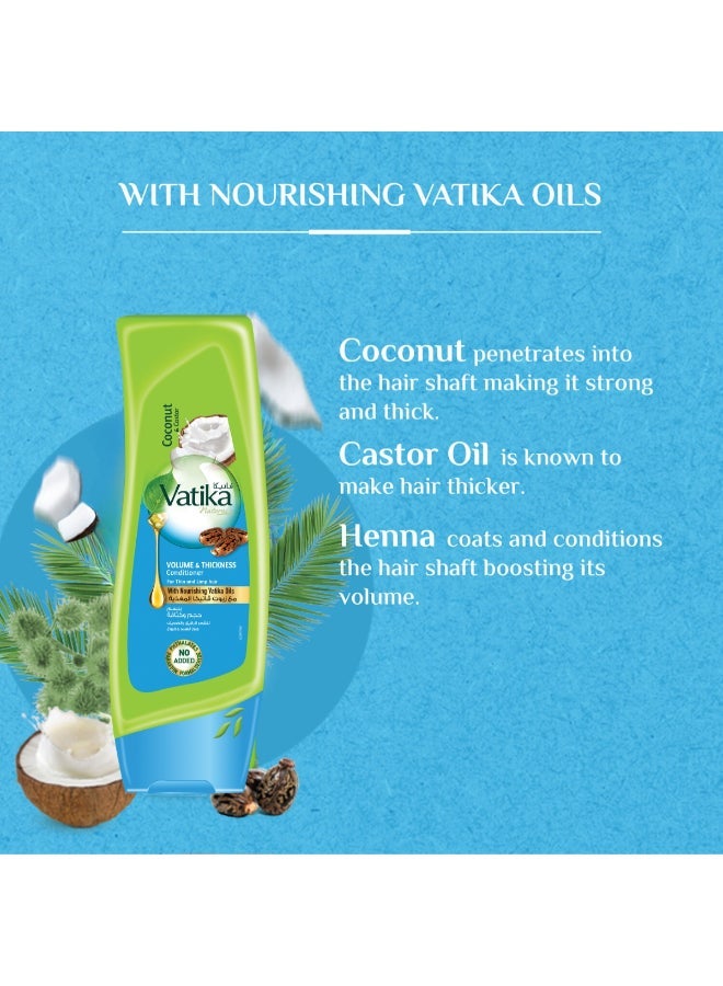 Dabur Volume And Thickness Conditioner Enriched With Coconut And Castor For Thin And Limp Hair 400ml - Image 5