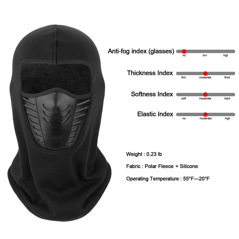 TAGVO Balaclava Ski Mask, Winter Fleece Headwear Riding Hood for Men Women - Image 3