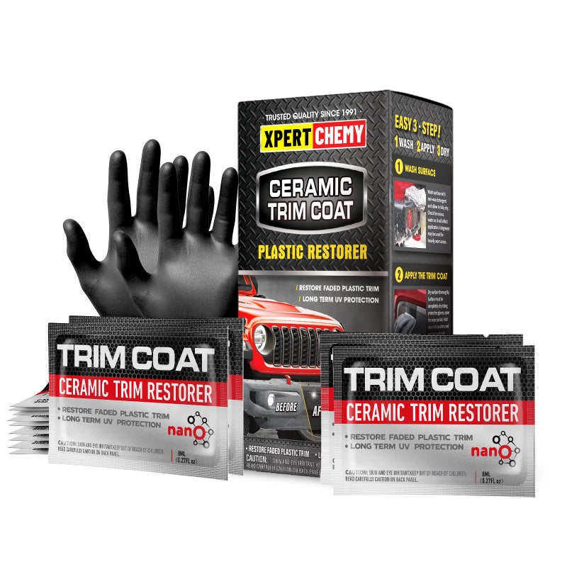 XPERTCHEMY Ceramic Trim Coat Kit Plastic Restorer for Cars Ceramic Coating Wipes to Lasting Over 230 WashesThe Ceramic Coating Helps Improve Optical Clarity On Clear Car Plastic - Image 3