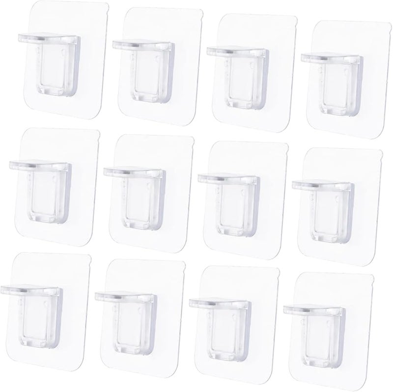 12 قطعة من دعامات الرفوف للأدراف والخزائن، دبابيس تقسيم سهلة التركيب لرفوف الكتب - Image 1