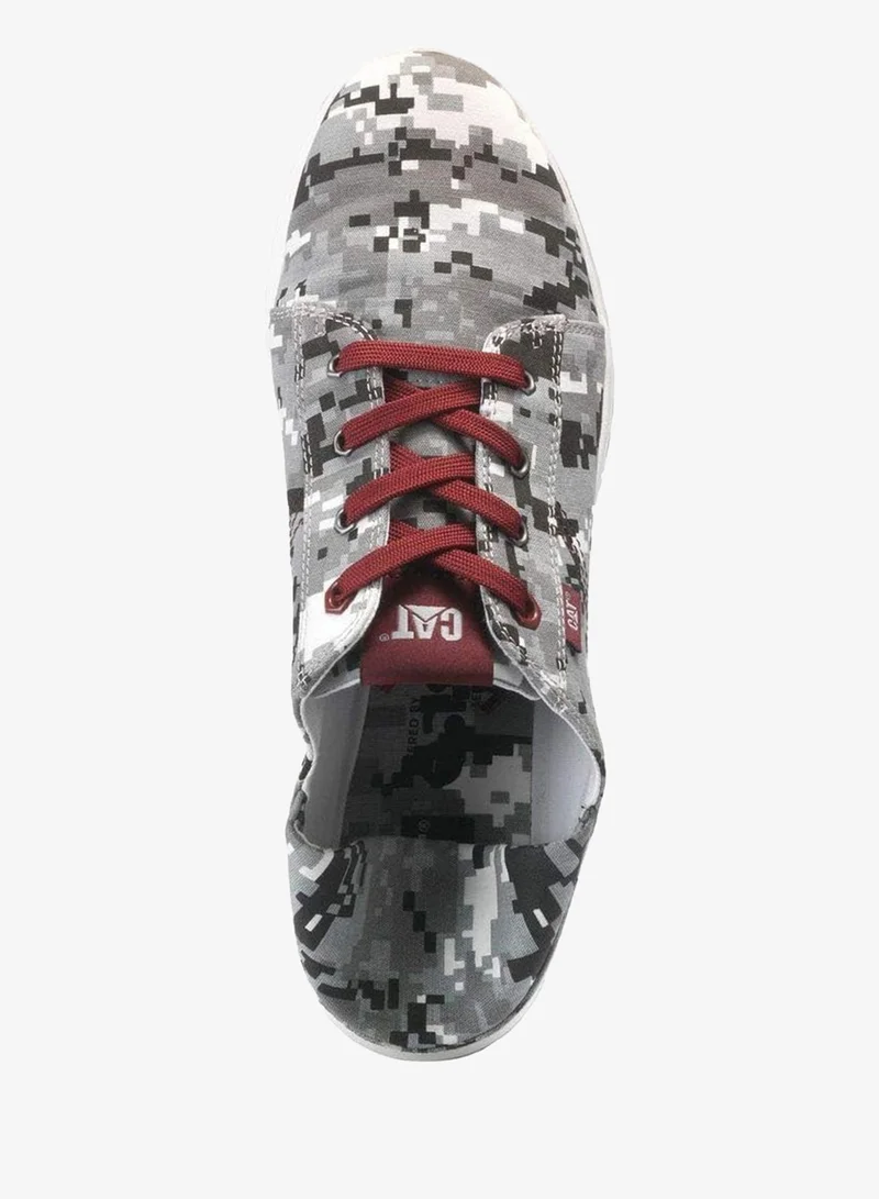 كاتربلر Caterpillar Men's Lightweight Lace-Up Fashion Sneakers in Camouflage Design