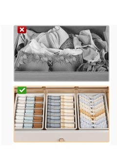 Generic Plastic Underwear Organizer, Stackable Underwear Storage Box with Dustproof Lid for Closet Wardrobe, Socks Pants Bra Dispenser for Bedroom Cabinet, Drawer Dividers for Scarves Ties Cables (For Sock)  - Image 3