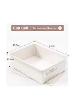 Generic Plastic Underwear Organizer, Stackable Underwear Storage Box with Dustproof Lid for Closet Wardrobe, Socks Pants Bra Dispenser for Bedroom Cabinet, Drawer Dividers for Scarves Ties Cables (For Sock)  - Image 2