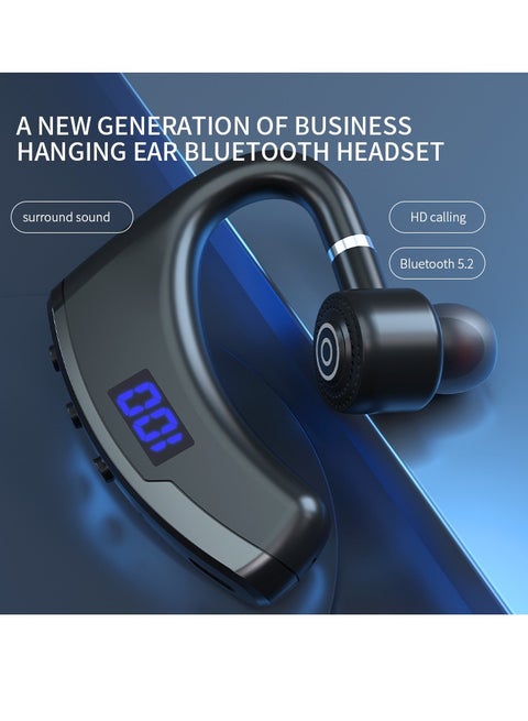 New Business V9 Digital Display Bluetooth Headset Wireless Hanging Ear Bluetooth Headset