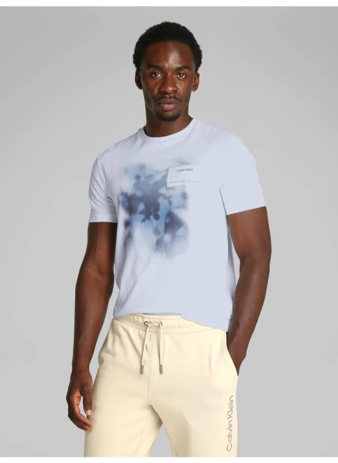 كالفن كلاين Cotton Knitted Crew Neck T-Shirt