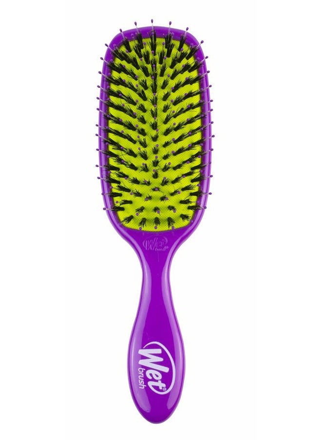 Wet Brush Shine Enhancer Hair Brush, Purple - Exclusive Ultra-soft IntelliFlex Bristles - Natural Boar Bristles Leave Hair Shiny And Smooth For All Hair Types - For Women, Men, Wet And Dry - Image 1