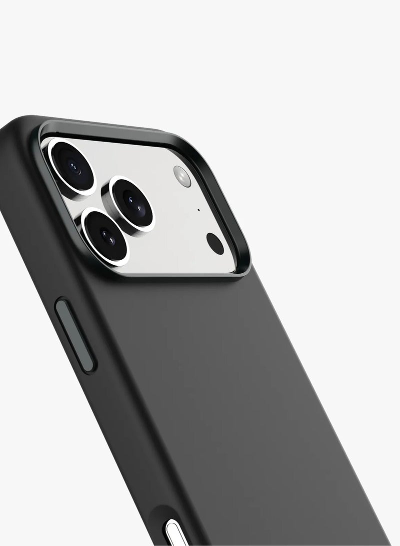 LEVELO iPhone 17 Pro Iris Magsafe Liquid Silicone Case / iP 17 Pro Cover / Shock-Resistant Bumper / 5ft. | 1.5m Drop Tested / Strong Magnets - Black - Image 3