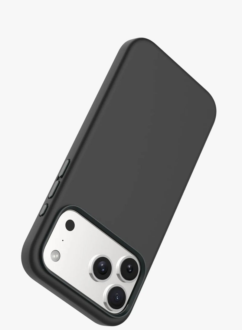 LEVELO iPhone 17 Pro Iris Magsafe Liquid Silicone Case / iP 17 Pro Cover / Shock-Resistant Bumper / 5ft. | 1.5m Drop Tested / Strong Magnets - Black - Image 4