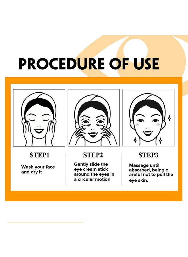 SAUVASINE - Turmeric Retinol Eye Cream Stick,Lumibalm for Under Eye Bags, Eye Balm Stick Hydrating,Lumistick for Puffiness and Bags Reduces,Anti Aging Eye Balm Stick Hydrating 5g - Image 1