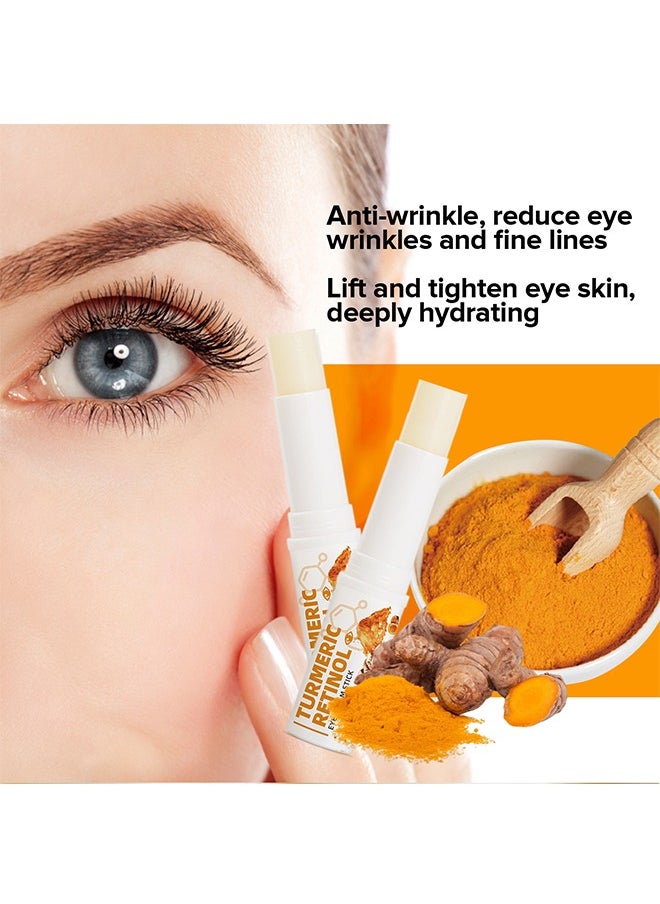 SAUVASINE - Turmeric Retinol Eye Cream Stick,Lumibalm for Under Eye Bags, Eye Balm Stick Hydrating,Lumistick for Puffiness and Bags Reduces,Anti Aging Eye Balm Stick Hydrating 5g - Image 1