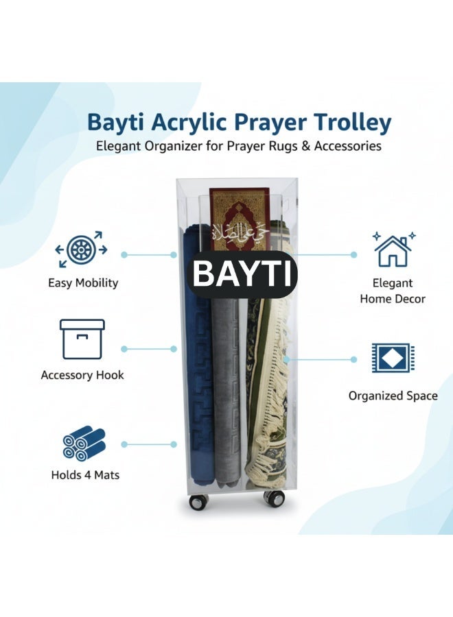 Bayti H.H. Sapphire Trolley for Prayer Mat 4 Side - Image 3