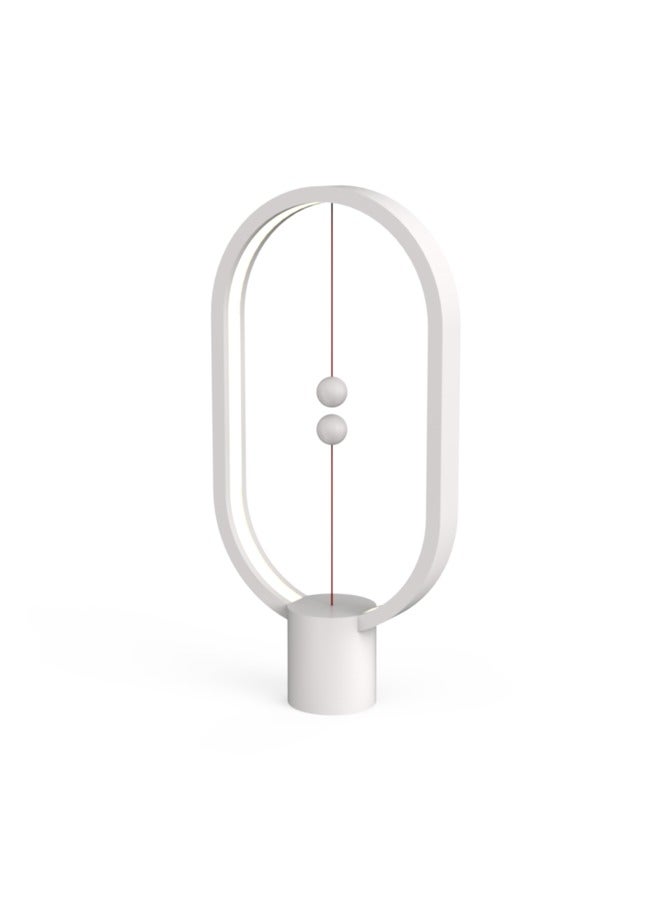 هينج بالانس Hengpro Balance LED Table Lamp Ellipse المغناطيسي منتصف الهواء التبديل العناية بالعين ضوء الليل التحكم باللمس - أبيض - Image 1