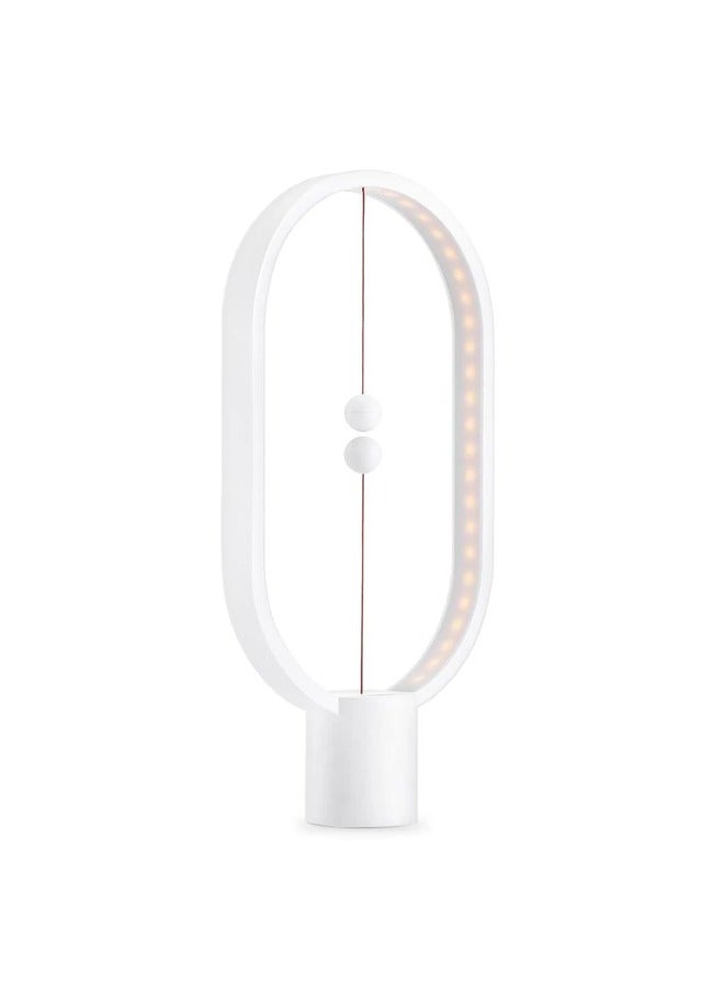 هينج بالانس Hengpro Balance LED Table Lamp Ellipse المغناطيسي منتصف الهواء التبديل العناية بالعين ضوء الليل التحكم باللمس - أبيض - Image 2
