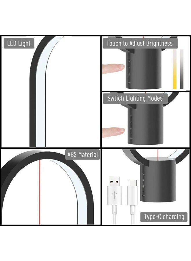 هينج بالانس Hengpro Balance LED Table Lamp Ellipse المغناطيسي منتصف الهواء التبديل العناية بالعين ضوء الليل التحكم باللمس - أبيض - Image 4