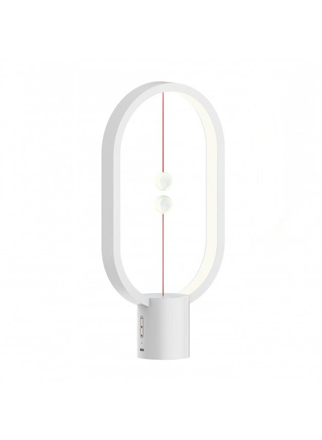 هينج بالانس Hengpro Balance LED Table Lamp Ellipse المغناطيسي منتصف الهواء التبديل العناية بالعين ضوء الليل التحكم باللمس - أبيض - Image 3