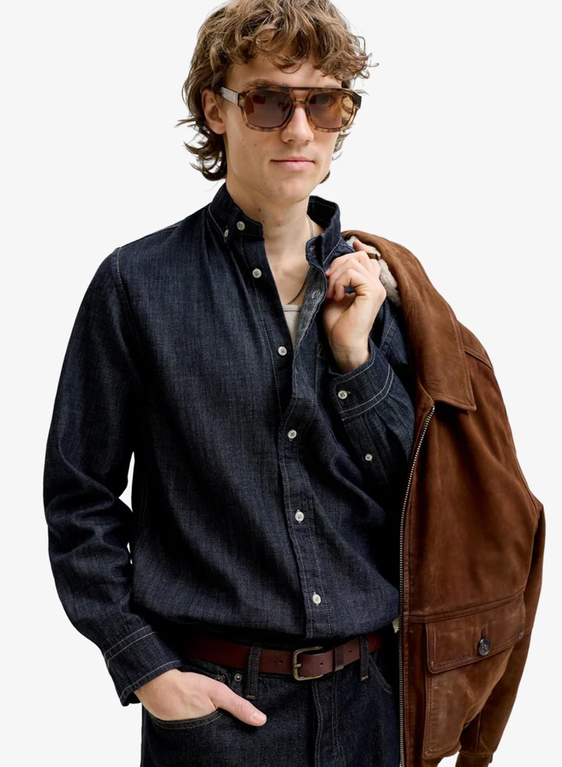JACK & JONES  Casual Denim Regular Fit Shirt for Men | Best Price UAE
