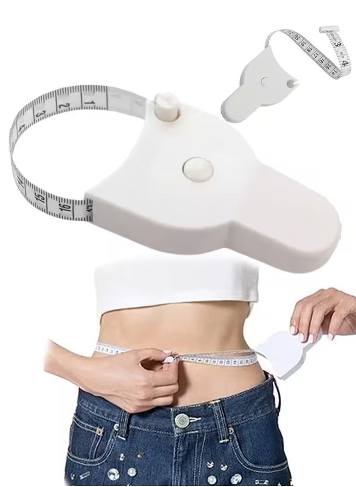 YoSBody - Body Measure Tape,Automatic Telescopic Tape Measure 60Inch,One-touch Automatic Retraction Storage(150cm)，White - Image 1