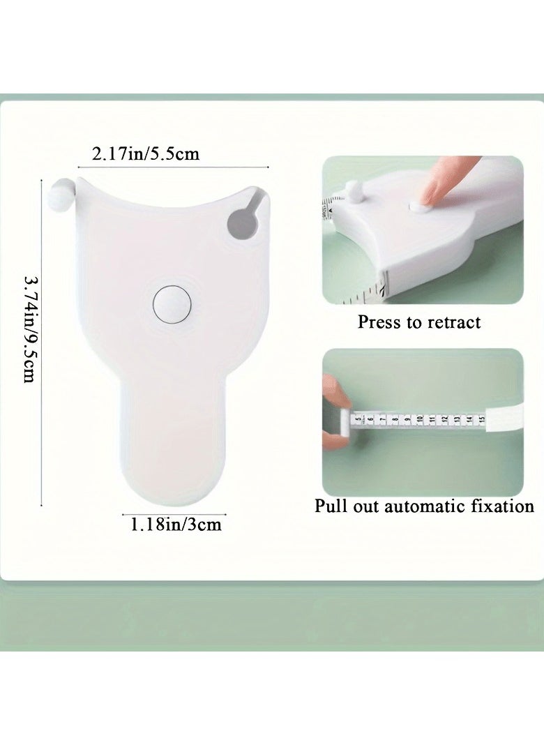 YoSBody - Body Measure Tape,Automatic Telescopic Tape Measure 60Inch,One-touch Automatic Retraction Storage(150cm)，White - Image 1