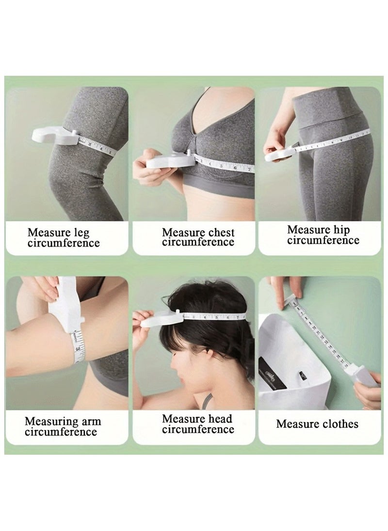 YoSBody - Body Measure Tape,Automatic Telescopic Tape Measure 60Inch,One-touch Automatic Retraction Storage(150cm)，White - Image 1