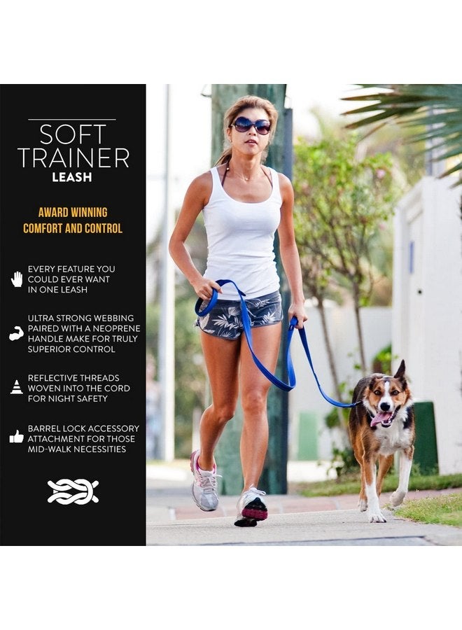 EzyDog EzyDog Soft Trainer Dog Leash with Traffic Control Handle - Reflective Stitching for Nighttime Safety and Superior Strength and Comfortability for Training Small Dogs (Under 26 lbs) (72”, Blue) - Image 2