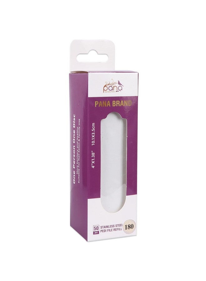 Pana 50 Pieces Small White Pedi File Refill For Stainless Steel Foot File Sanding Foot Rasp Easy Strip Peel Pedicure Refill Pads Grit 180 - Image 3
