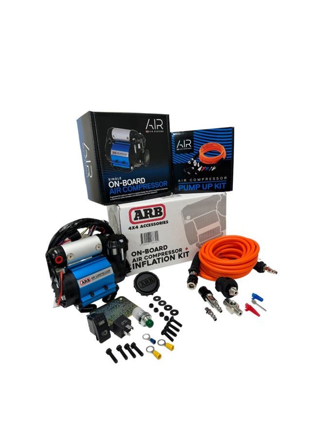 ARB Inflation Kit Air Compressor and Orange Air Hose Pump Up Kit with Quick Fitting Bundle On Board System, CKMA12 and 171302 Part Numbers in a New Air Systems Printed Box (Compressor & Inflation Kit) - Image 1