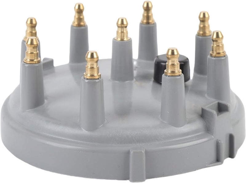 Ignition Distributor Cap Rotor Kit DC 12V Brass Terminals Replacement for E - 150 E - 250 V8 5.0L 5.8L - Heavy Duty Thermoplastic, High Spark Output, Durable Engine Part (Gray) - Image 2