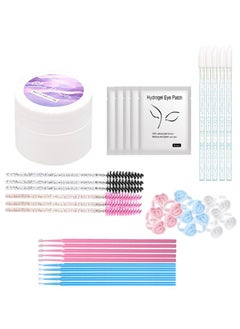 Eyelash Extension Remover Kit 10g Fragrance Lash Remover for Lash Extensions Strawberry Scent Eyelash Remover with Eye Patch Microswab Brushes No Irritation Quick Dissolves Eyelash Adhesive Removal