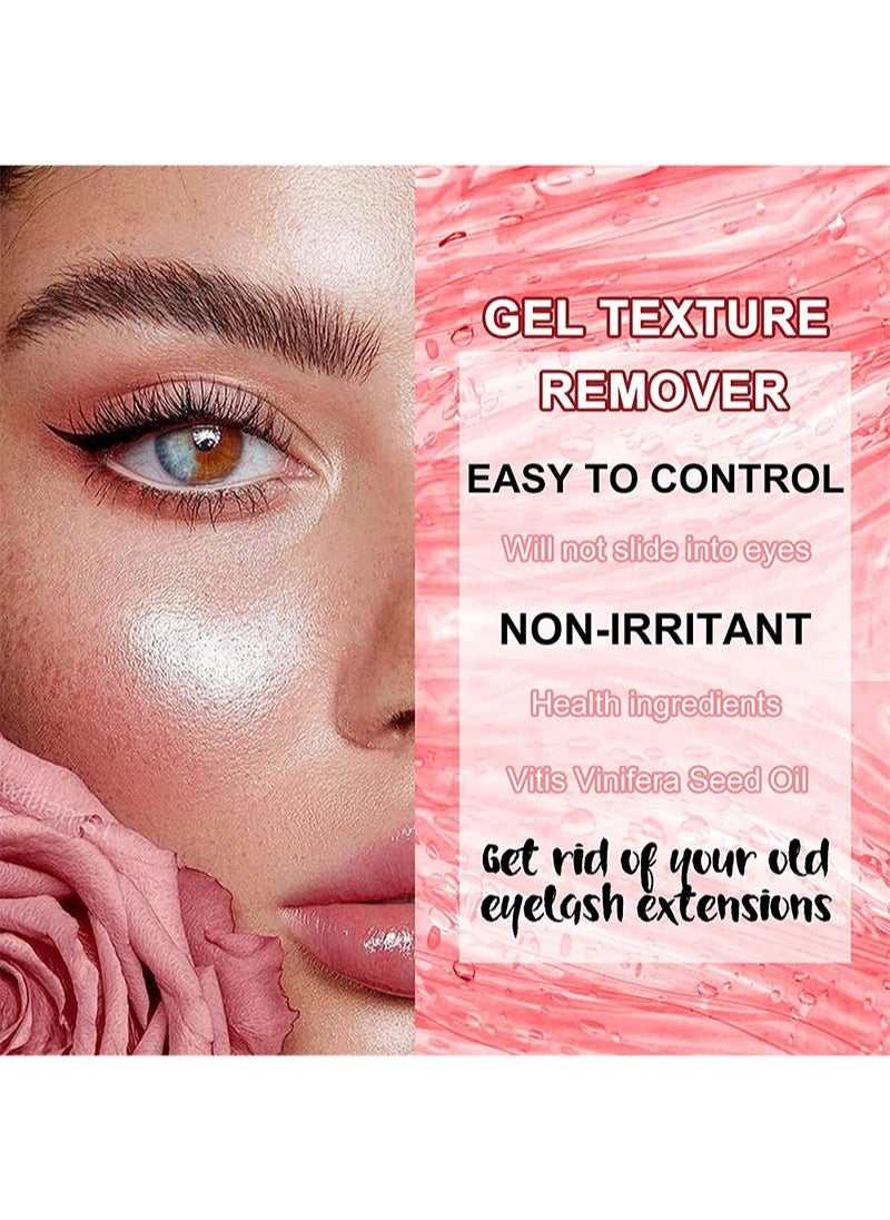 HaLunhi - Eyelash Extension Remover Kit 10g Fragrance Lash Remover for Lash Extensions Strawberry Scent Eyelash Remover with Eye Patch Microswab Brushes No Irritation Quick Dissolves Eyelash Adhesive Removal - Image 1