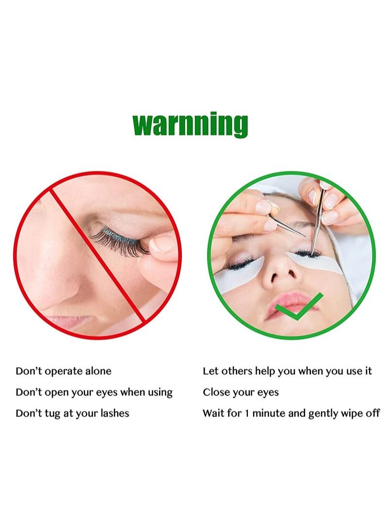 HaLunhi - Eyelash Extension Remover Kit 10g Fragrance Lash Remover for Lash Extensions Strawberry Scent Eyelash Remover with Eye Patch Microswab Brushes No Irritation Quick Dissolves Eyelash Adhesive Removal - Image 1