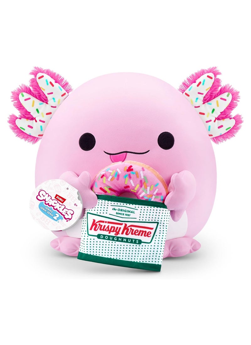 SNACKLES - Snackles Series 2 Axolotl & Krispy Kreme 16 Inch Plush by ZURU, Ultra Soft Plush, Collectible Plush with Real Licensed Brands, Stuffed Animal, Giftable - Image 1
