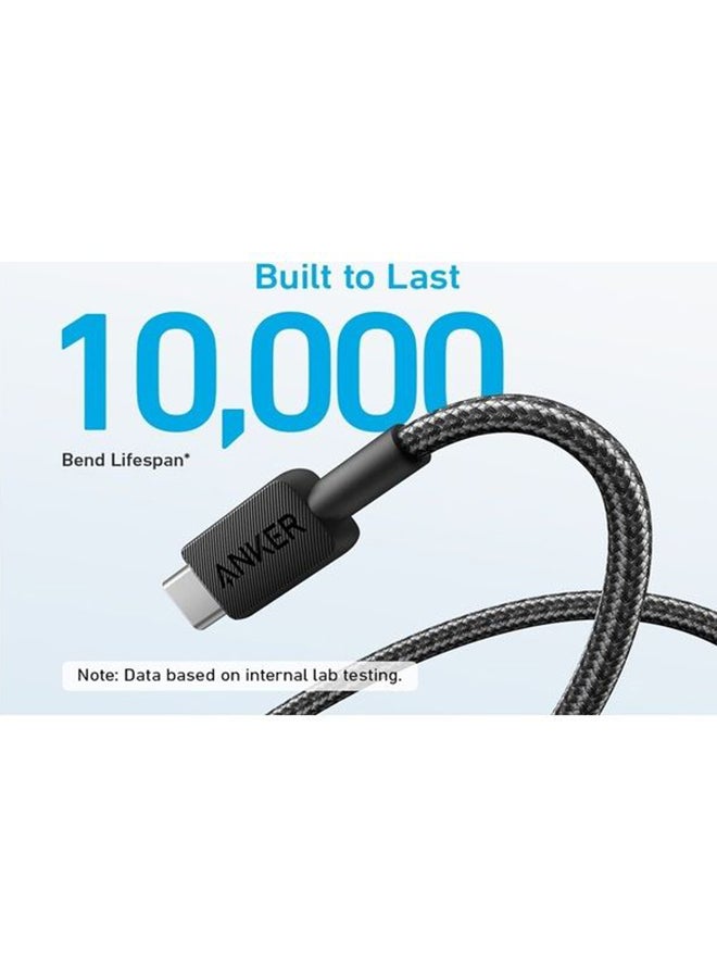 أنكر 322 كابل USB-A إلى Type-C مجدول 0.9 متر أسود - Image 4