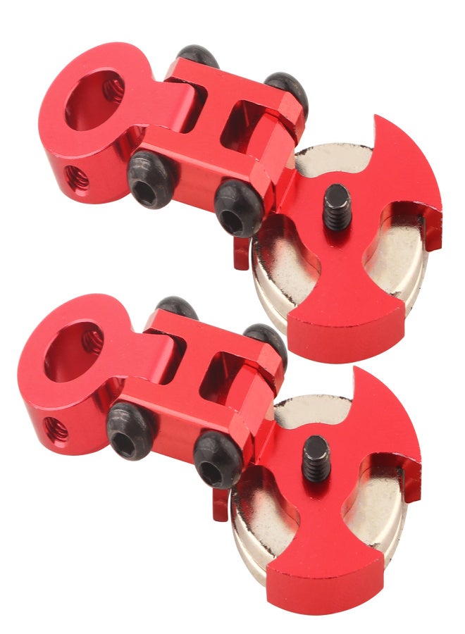 2Pcs Model Vehicle Accessories Metal Magnetic Stealth Body Post Mount for RC Car (Red) - Image 2