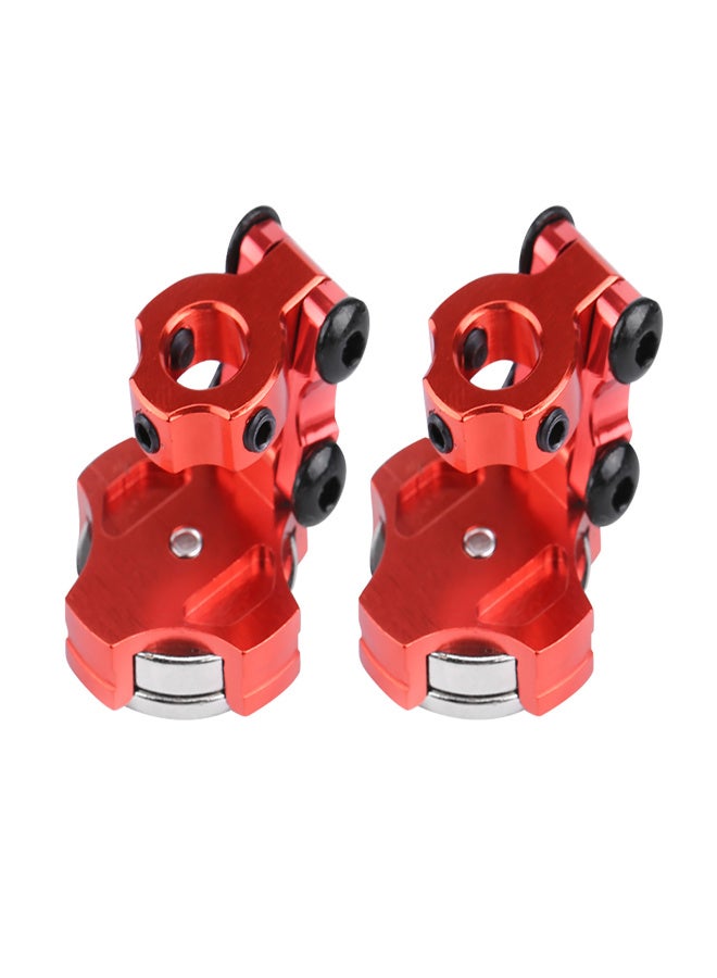 2Pcs Model Vehicle Accessories Metal Magnetic Stealth Body Post Mount for RC Car (Red) - Image 3