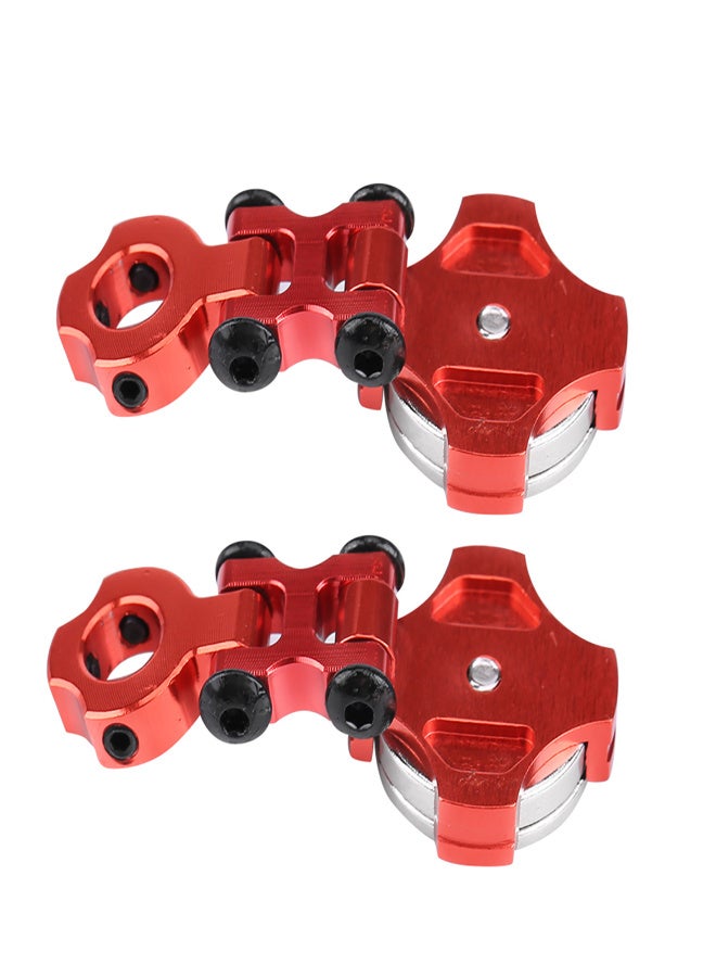 2Pcs Model Vehicle Accessories Metal Magnetic Stealth Body Post Mount for RC Car (Red) - Image 4