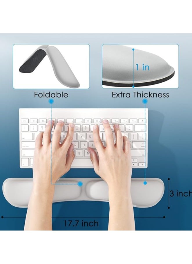 erorex Memory Keyboard Wrist Rest, Ergonomic Wrist Rest for Computer Keyboard, Foldable for Easy Typing and Pain Relief, Mouse Wrist Pad, Non-Slip Wrist Rest, Suitable for Games, Computers, Laptops  - Image 2